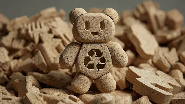 High-grade recycled plastics for main structures