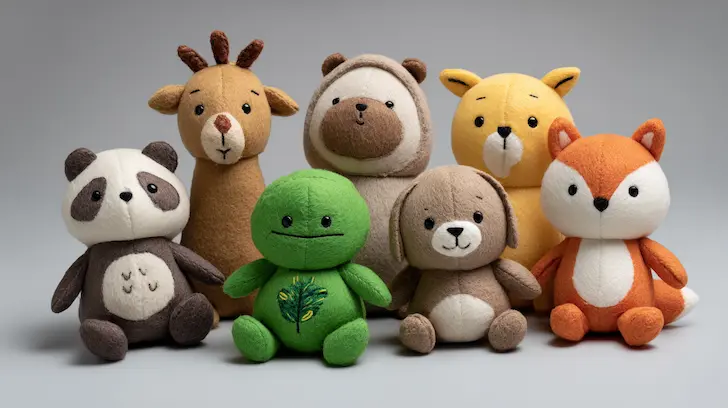 Plush promotional technical product manufacturing with premium stitching